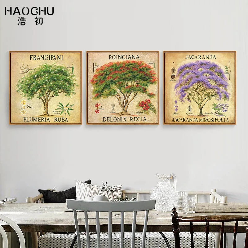 Художественный абстрактный белый камень и цветок HAOCHU домашний декор Постер для