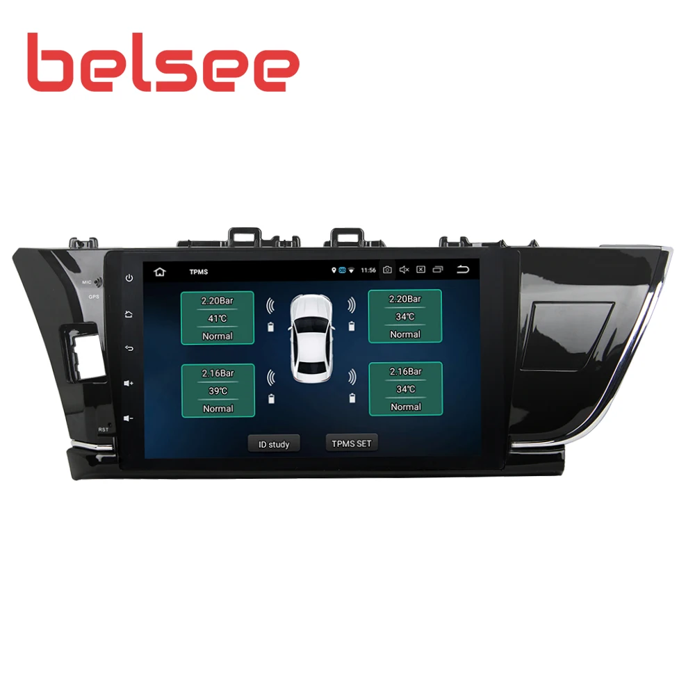 Автомагнитола Belsee для Toyota Corolla мультимедийный проигрыватель на Android 2014 с 8-ядерным