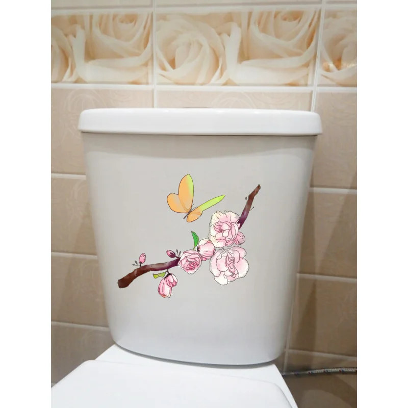 YOJA 22*21CM Cherry Blossom Pansy Branch Classic Bedroom Wall Sticker Bathroom Toilet T1-0488 | Дом и сад