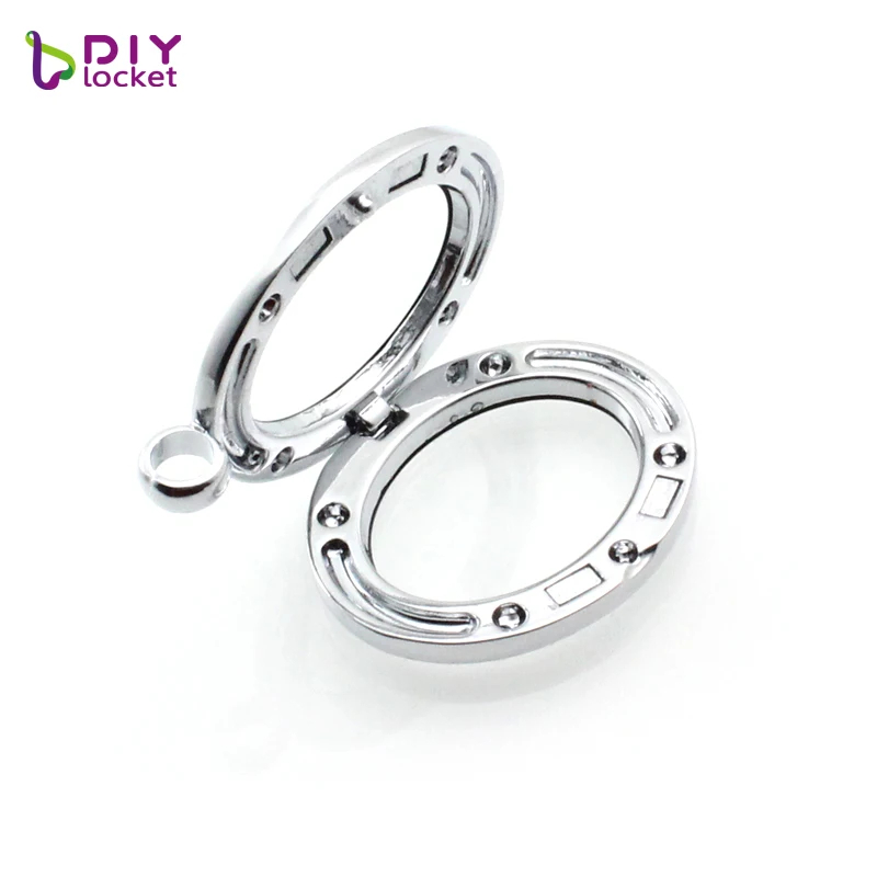 Овальный Магнитный медальон diylocket с памятью 5 шт./лот оптовая продажа Женские