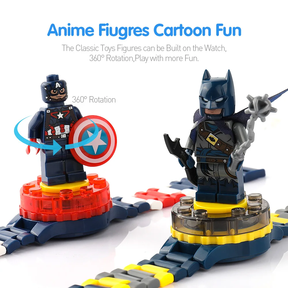 Супер герой часы строительные блоки ninjagoo чудесные Фигурки Мстителей совместимые
