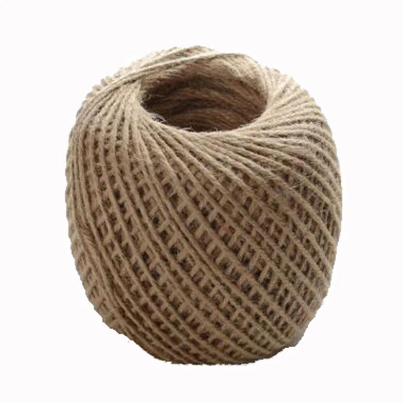 

100m/roll Natural Jute Rope Hessian Burlap Rope String DIY Gift Packing Cords Party Wedding Home Decoration