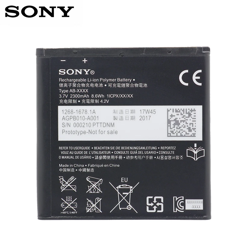 Оригинальный аккумулятор для телефона Sony BA950 Для SONY Xperia ZR SO 04E M36h C5502 C5503 AB 0300 2300 mAh