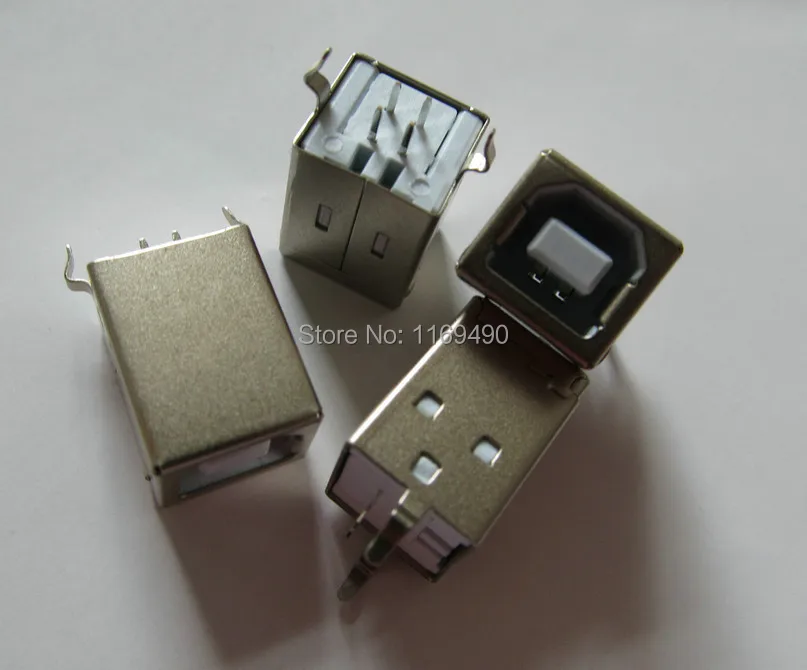 30 шт. DIY белый 180 прямой USB B 2 0 4 pin сварочный штекер тип D гнездо гнездовой разъем для