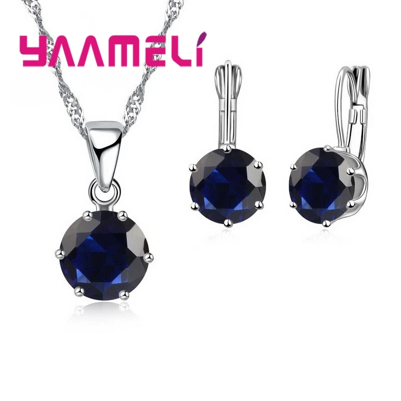 Комплект из колье и серёг серебра 925 пробы|silver jewelry set|sterling silver setfashion set |