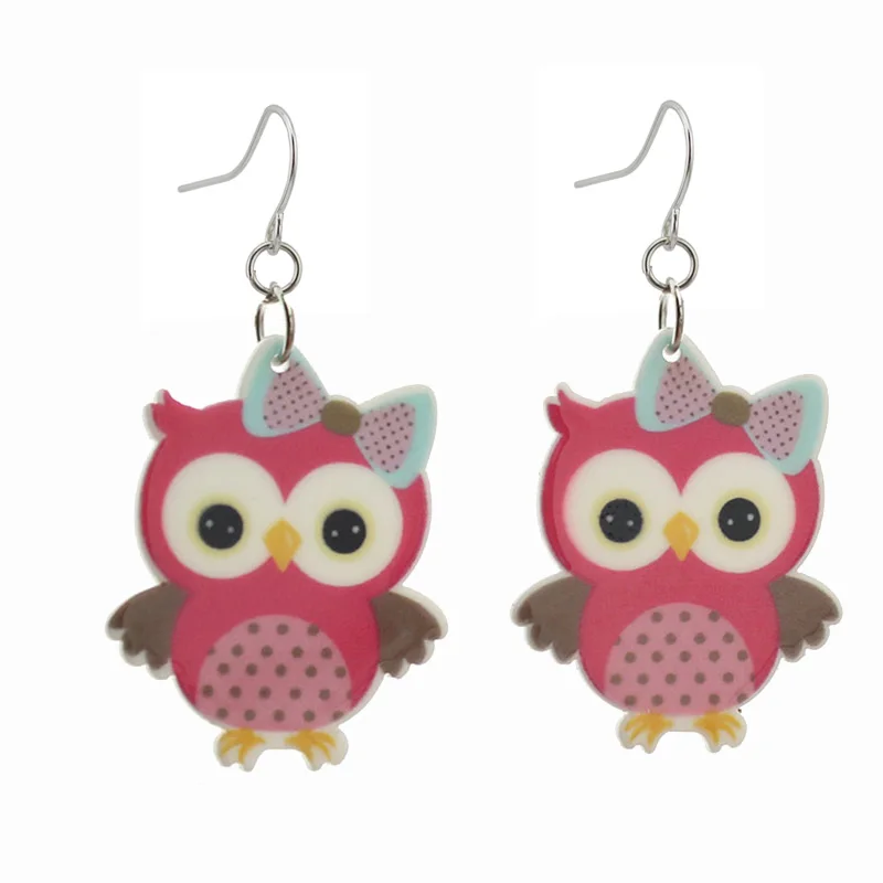 Trusta Fashion Girls Kids Gift Jewelry Little Owl Pendant/Earring 16&quot Short Chain Necklace Free Shipping KS144 | Украшения и