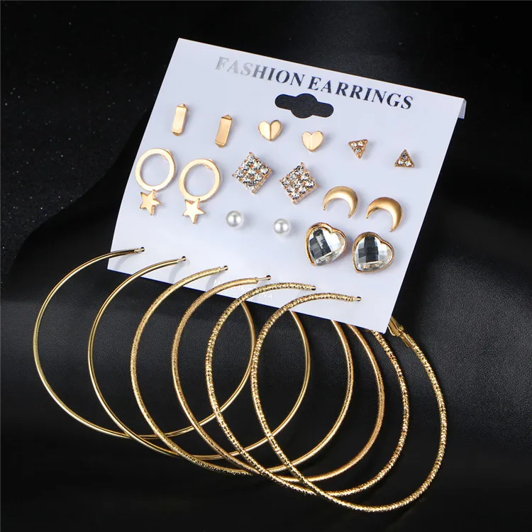17 км Bijoux геометрический кристалл сердце Серьги-гвоздики для Для женщин Мода Имитация Перл Большие серьги для рождественской вечеринки Свадебные украшения сережки бижутерия серьги серебро серьги с камнями