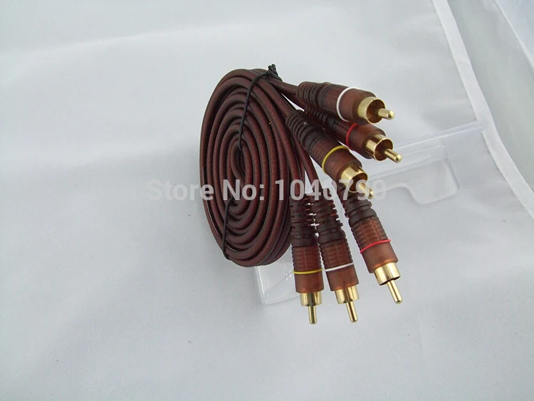 Позолоченный кабель для аудио и видео 3RCA Lotus line телеприставка трансформации 5 м 16