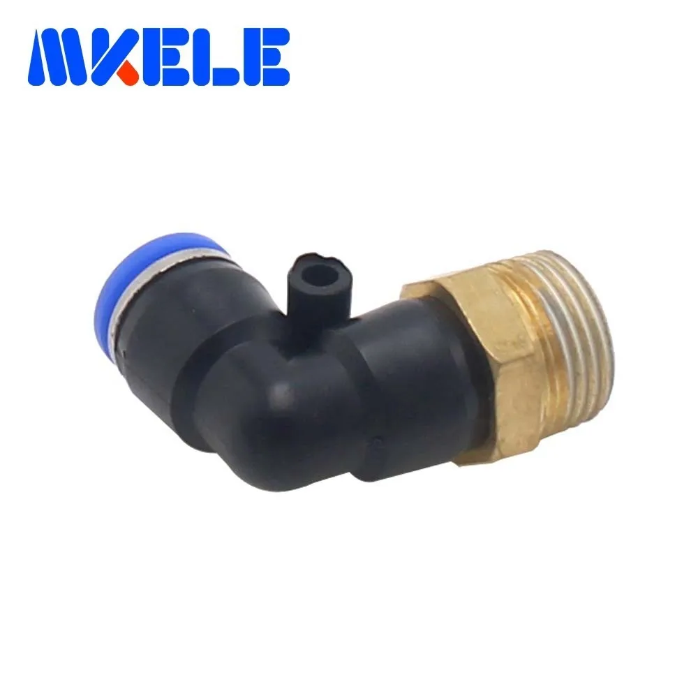 Серия PL Пневматический фитинг с внешней резьбой L образный Разъем Воздух быстро