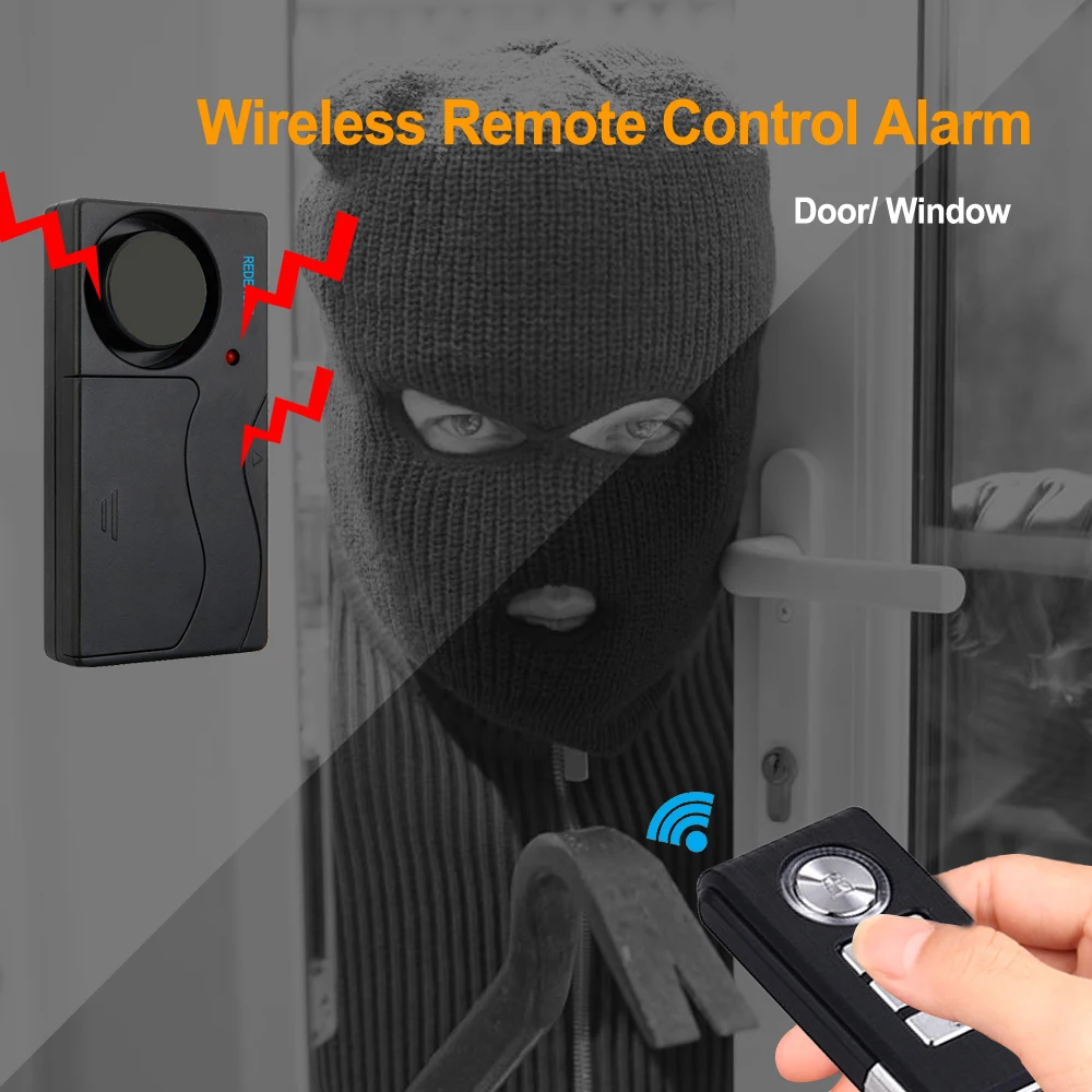 

Home Security Wireless Window Door Magnetic Vibration alarm Sensor Remote Control Entry Detector Anti-Theft