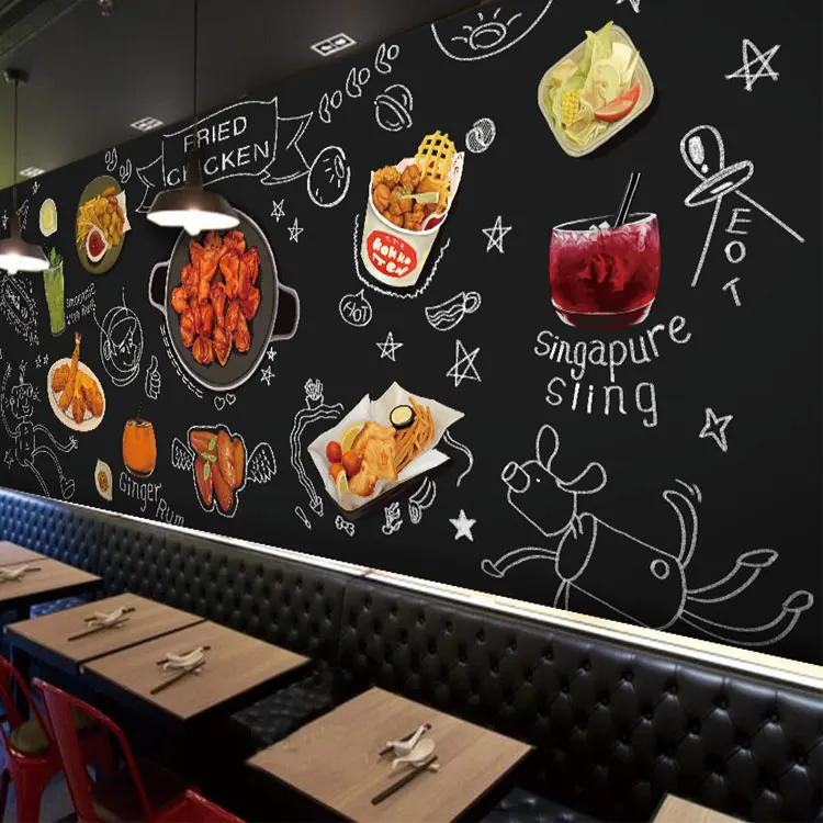 3d Роспись на заказ мультяшная Корейская кухня жареная еда фотообои для магазина