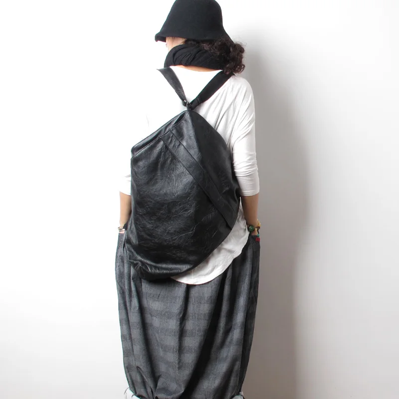 

free shipping Original handmade dermal leather bags personality vintage women bag art single shoulder bag size 35*47cm