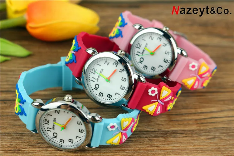 2021New simple quartz watch for kids 3D silica gel jelly | Наручные часы
