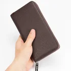 8 видов цветов Baellerry, брендовые бизнес мужские кошельки, Мужской Длинный кошелек из искусственной кожи, мужской клатч, удобная сумка, черный большой кошелек на молнии