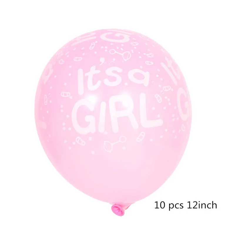 10pcs 12inch Pink 1 шт гигантский надувной шар, он/она, пол, раскрывает шары, мальчик или девочка, детский душ, тематическая активность, украшения для детей - Цвет: 10pcs 12inch Pink