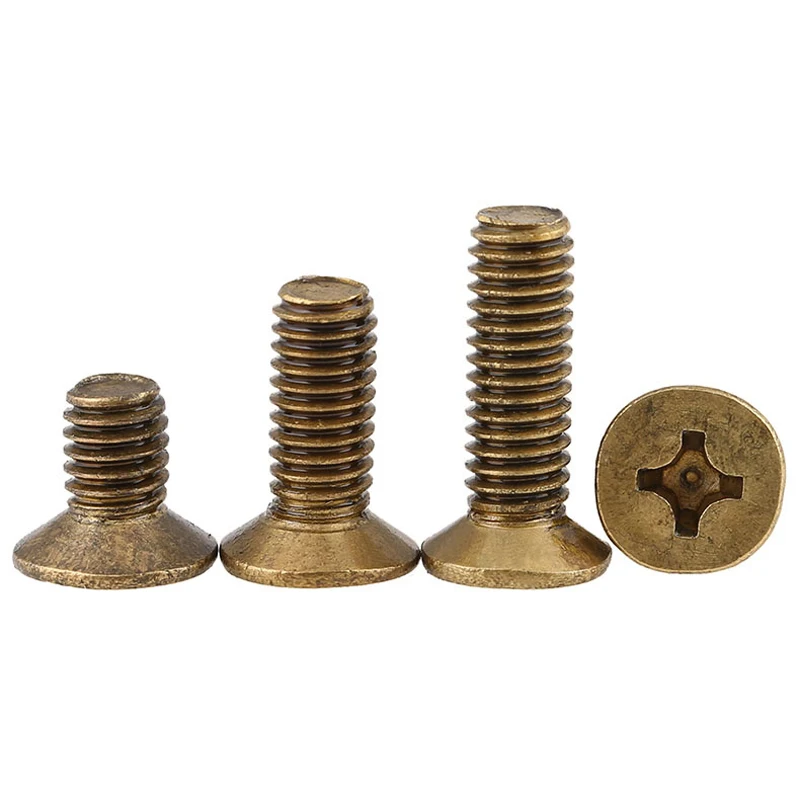 Винты с потайной головкой M4 Copper винты плоской GB819 * 8 20 мм|countersunk head screw|machine screwscopper