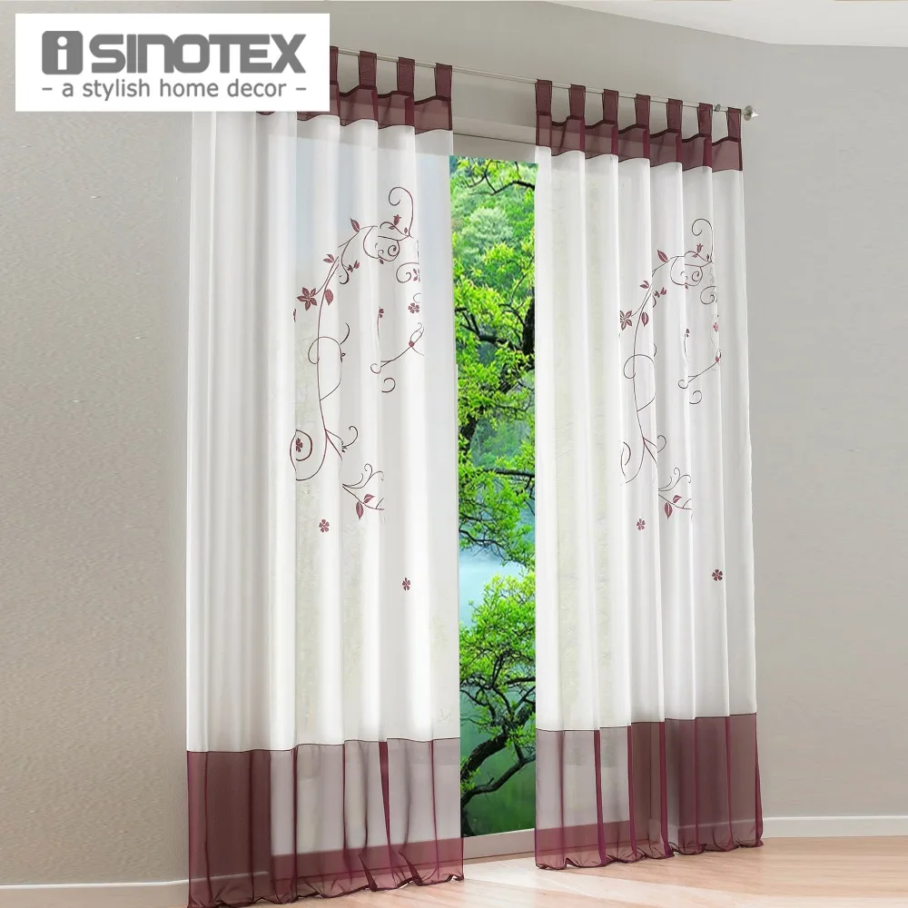 Pastoral Embroidered Sheer Window Curtain For Living Room General Pleat 145/175/225/245/260/270 CM 1PCS/lot | Дом и сад