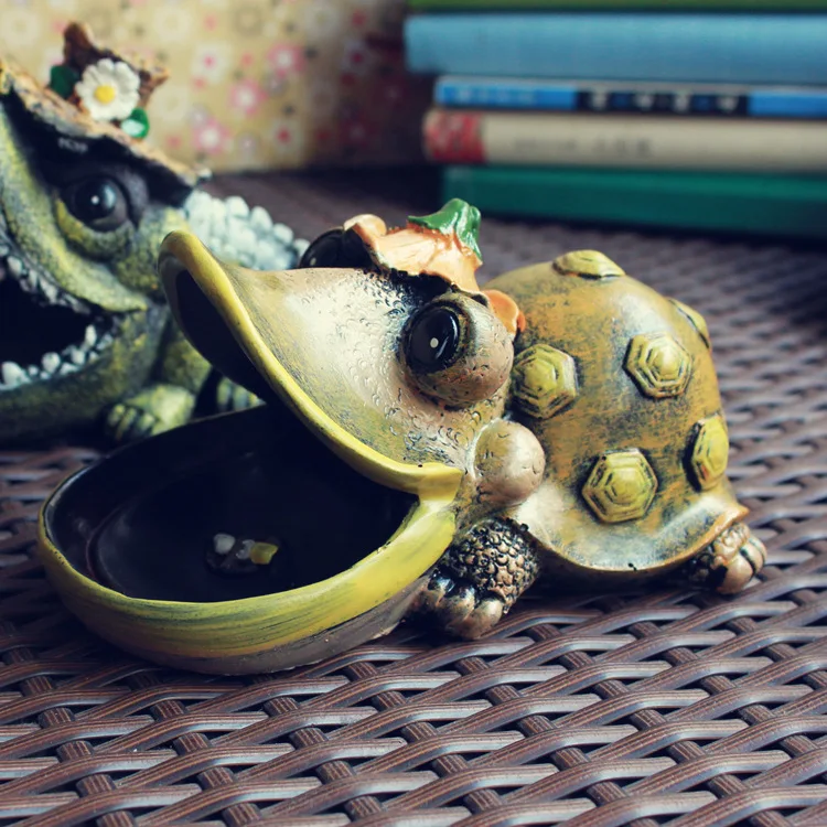 NEWYEARNEW Resin Creative Ashtray Car Ashtrays countryside Crocodile Cigarettes Ash Tray Home Decoration Free Shipping | Дом и сад