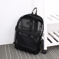 fashion women transparent backpack mesh backpack for boys and girls light weight rucksack travel shoulder bag