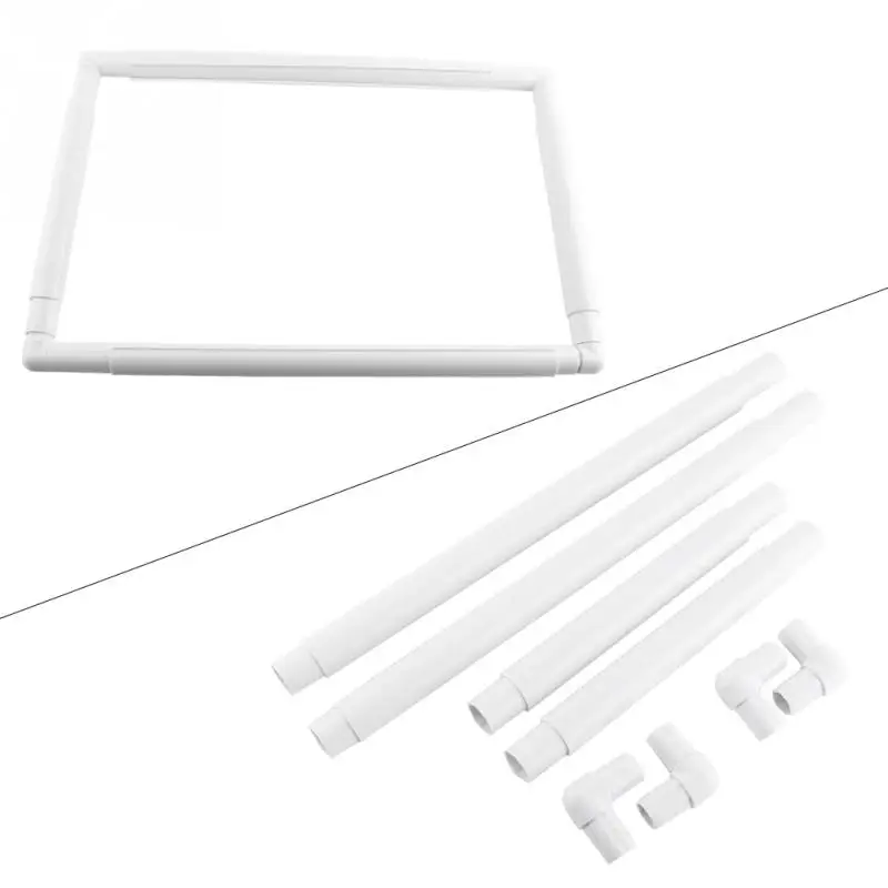 Embroidery Frame DIY Stitch Hoop Stand Lap Tool Square Rectangle Plastic Clip Frame for Needlepoint Craft Quilting