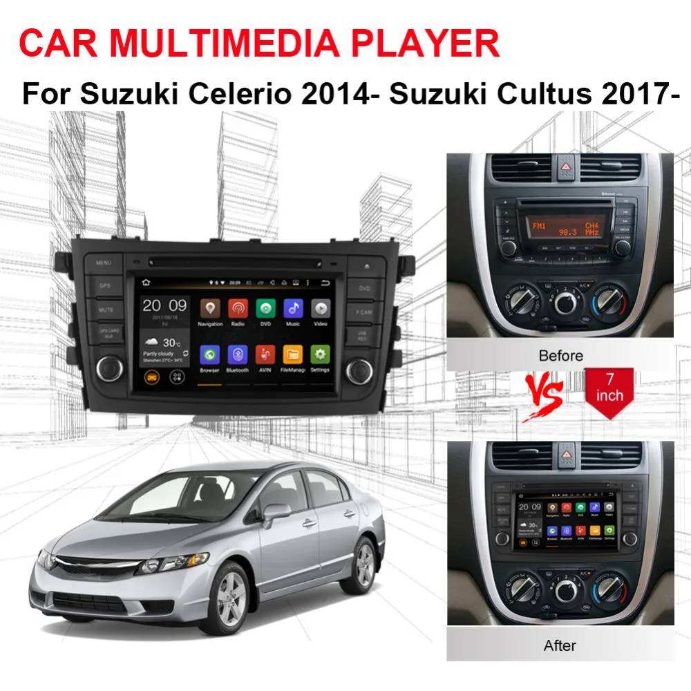 4 Гб ROM Android 8 0 Восьмиядерный автомобильный Радио стерео с gps навигацией для Suzuki