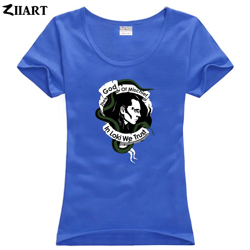 В loki we trust the god of mischief винтажная одежда для портретной пары Женская хлопковая