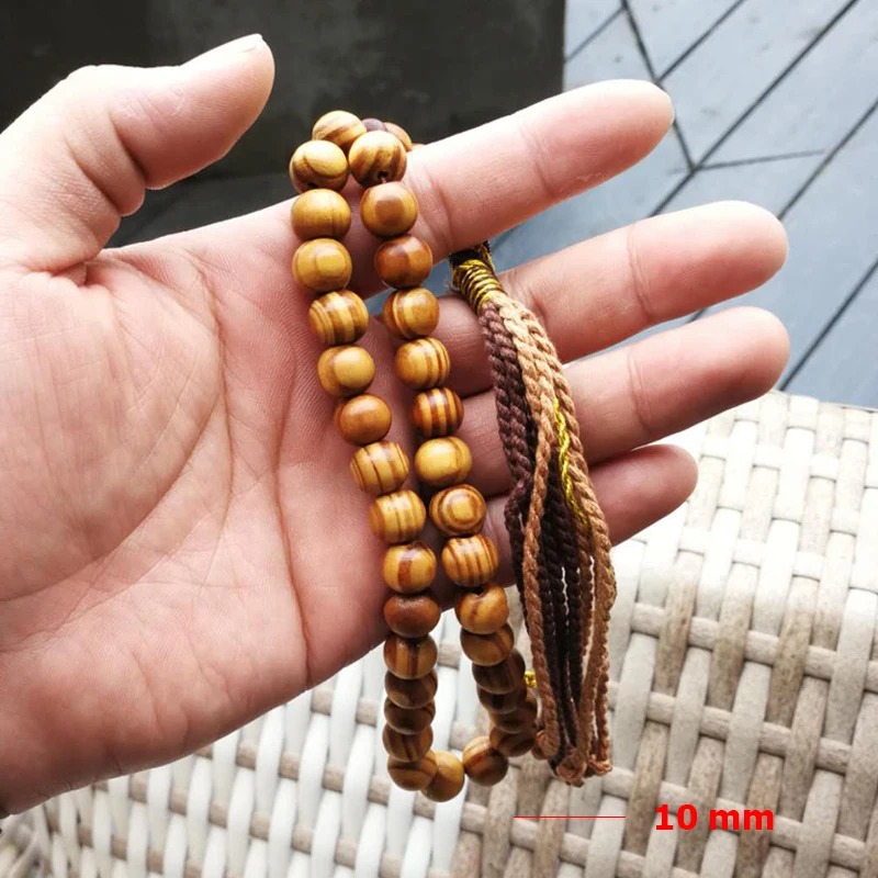 Молитвенные четки из букового дерева Tasbih 33 66 99 8 10 12 14 мм|Плетеные браслеты| |
