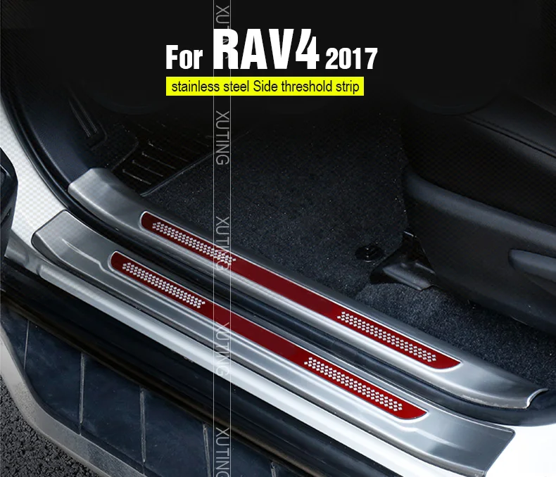 Vtear для Toyota RAV4 RAV 4 2013- аксессуары нержавеющая сталь внутри порога протектор педали Накладка ,автотовары,накладки на пороги