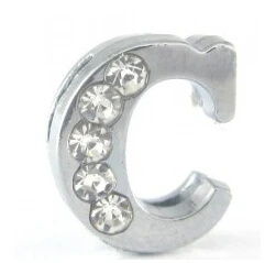 8 мм Половина Стразы Слайд буквы 20 шт./лот &quotA M можете выбрать каждую букву&quot