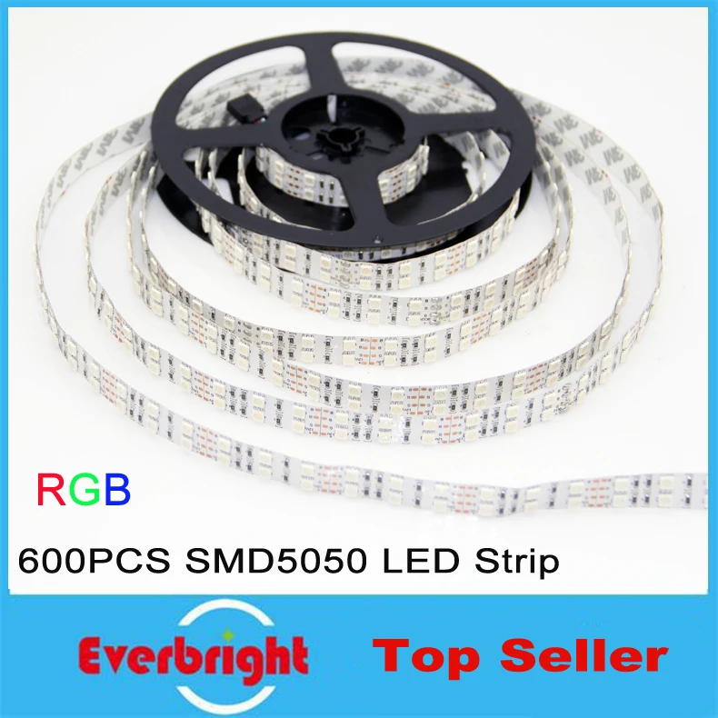 5 м 600 светодиодный s двухрядный 5050 SMD RGB 120 светодиодный/м не водонепроницаемая