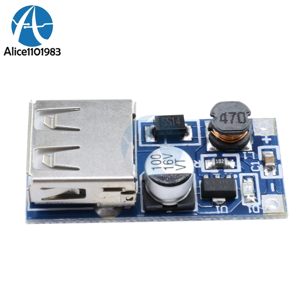 USB Повышающий Модуль повышения мощности DC 5 В мини плата управления PFM 500 мА 600