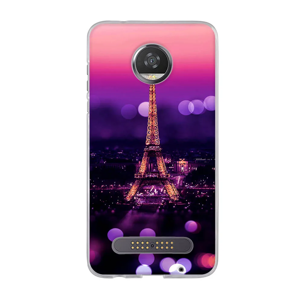 Чехол для Moto Z2 Play силиконовый мягкий чехол из ТПУ Motorola защитный телефона чехлы Z 2