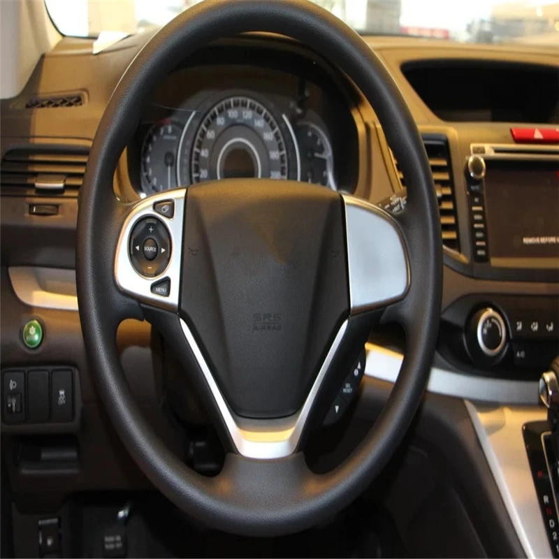

WELKINRY car auto cover styling For Honda CR-V CRV 2015 2016 ABS chrome Steering Wheel switch button knob sticker moulding trim