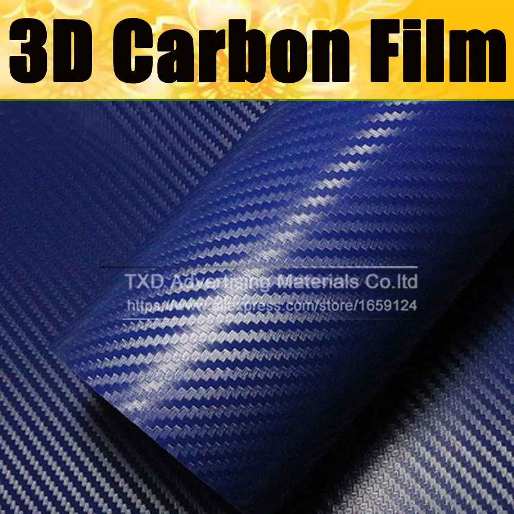 Автомобильный Стайлинг Автомобильная Наклейка 30*127 см 3D темно синяя