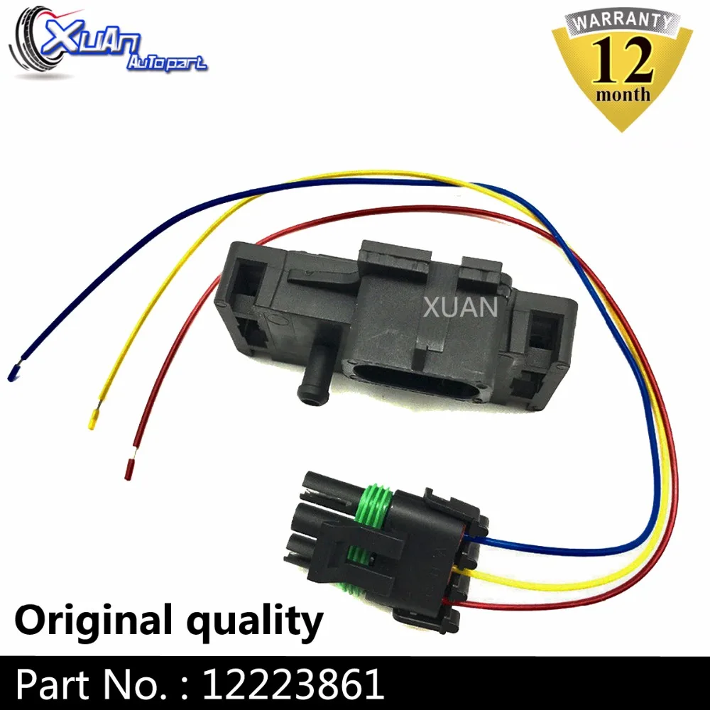 XUAN 12223861 4 Bar Turbo Intake Air Boost Pressure Map Sensor for Buick Skyhawk Roadmaster Somerset Regal Lesabre Estate Wagon