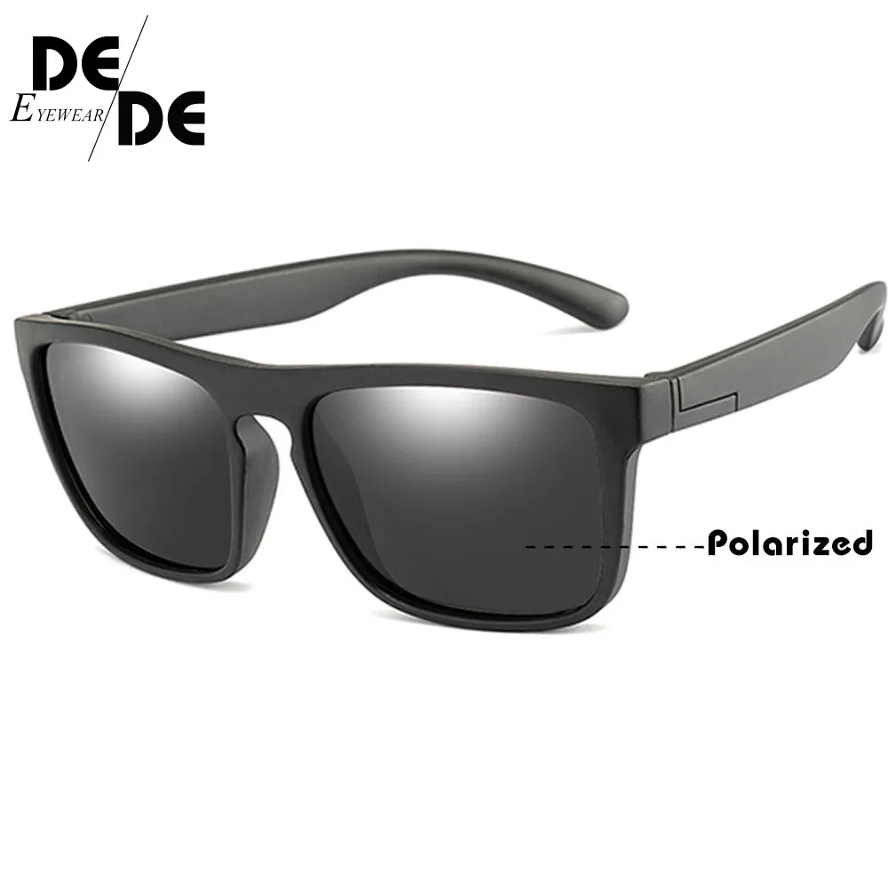 R03 black gray Очки детские Брендовые платья для маленьких девочек поляризованные солнцезащитный очки детские солнцезащитные очки гибкий безопасная оправа UV400 на день рождения рождественские подарки - Цвет линз: R03 black gray