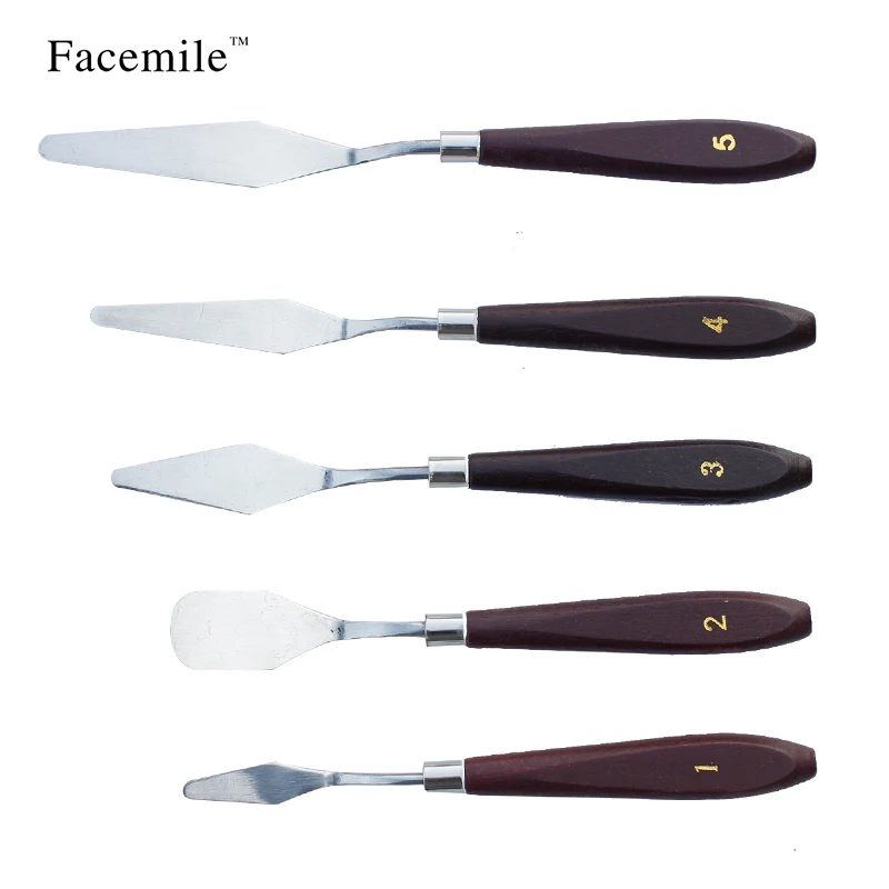 Набор Ножи шпатели из нержавеющей стали скребок для палитры 5 шт.|spatula knife|knife