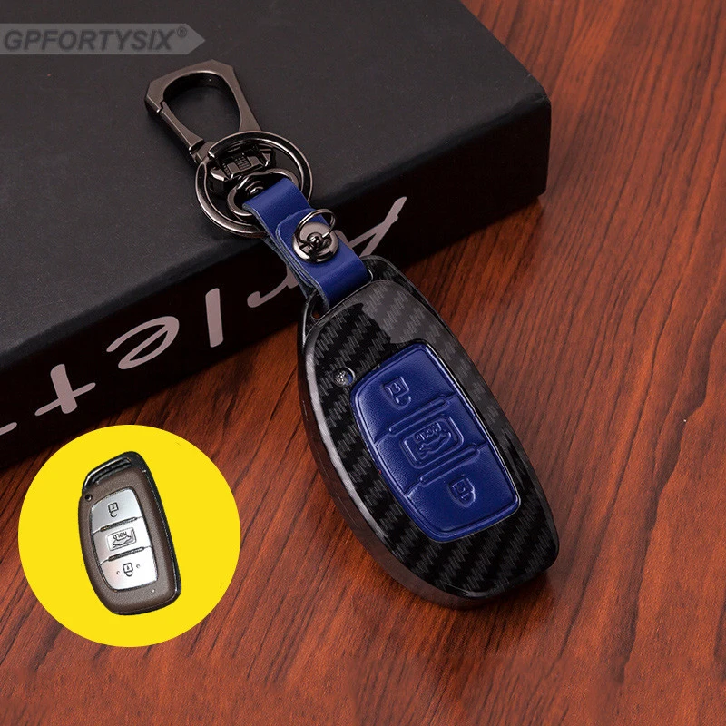 Чехлы для автомобильных ключей из углеродного волокна Hyundai I20 I30 I35 I40 IX20 IX35 Solaris Verna