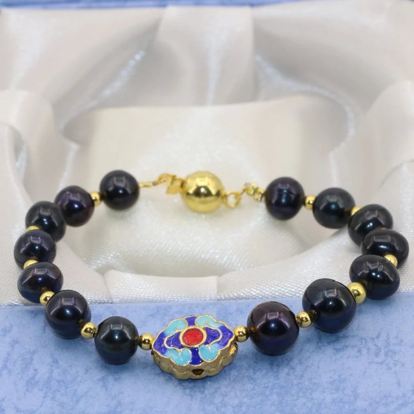 Новая мода Оптовая цена черный культивированный пресноводный жемчуг размером 7-8