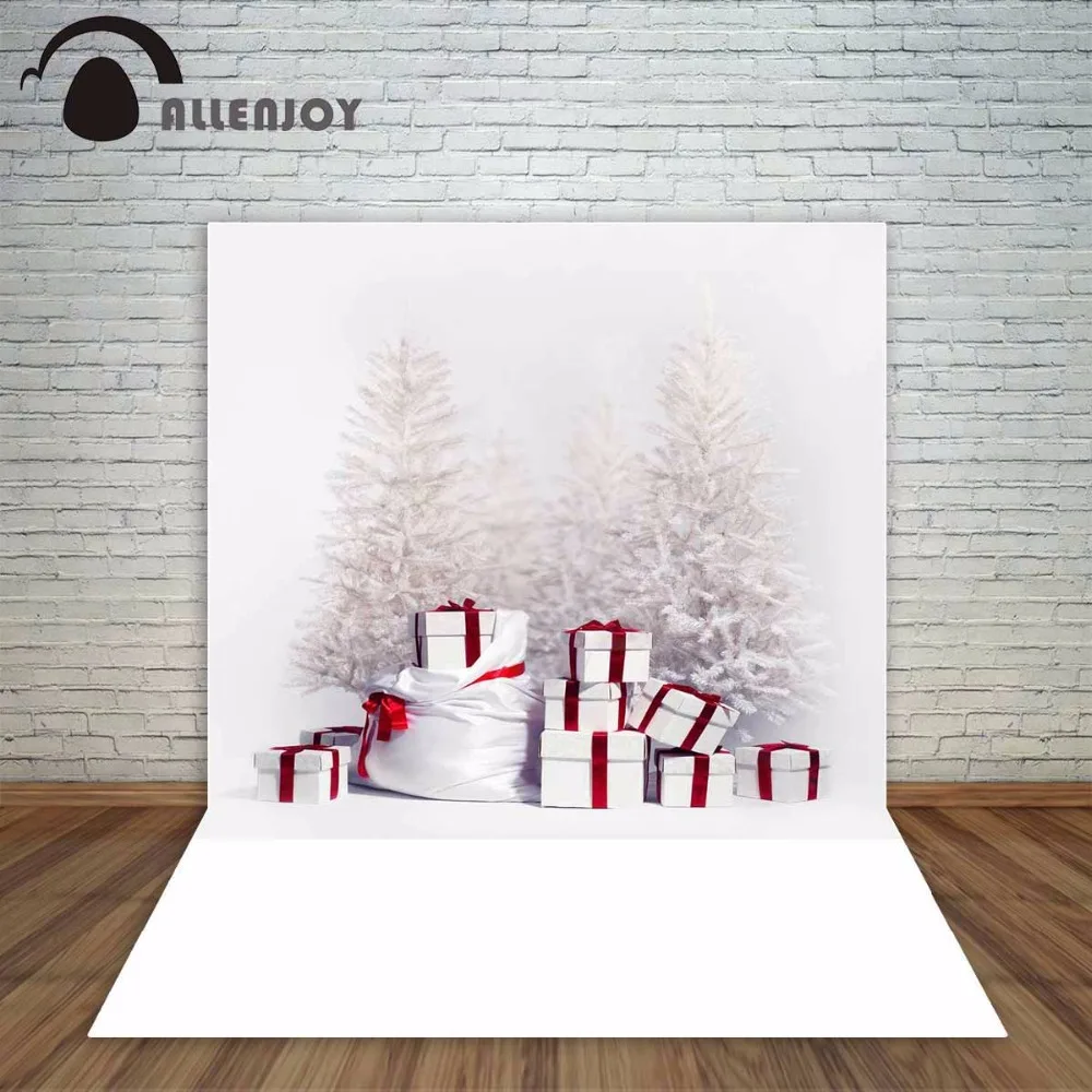 Allenjoy фоны для фотостудии подарки сосновые деревья в холодной зиме снег фон