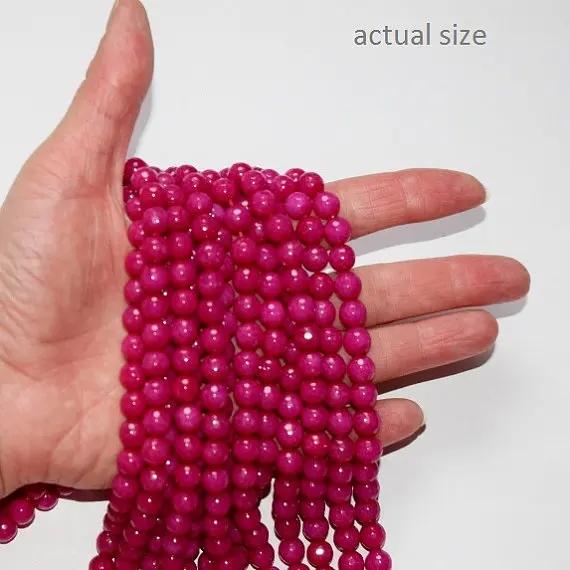 8 мм Гранёные с одной и плоские другой стороны пурпурный кварцевый круглый