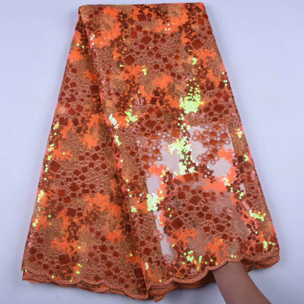 Африканское французское Тюлевое кружево с вышивкой и блестками для свадебного