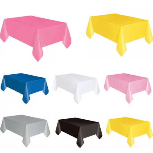 Solid PE Banquet Tablecloth Wipe Clean Party Decoration Catering Events Tablewear | Дом и сад
