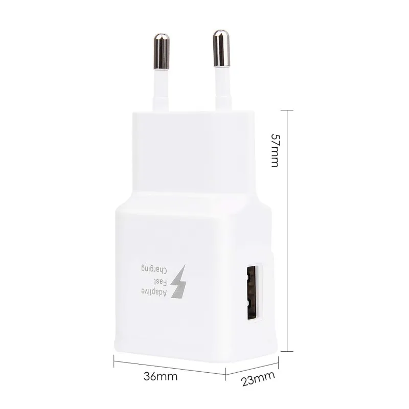 Only EU Charger Адаптер для быстрой зарядки samsung galaxy S9 type C для samsung galaxy s10 S9 S8 A8 PLUS Note 8 9 C9pro A9 a50 A8S a6s - Цвет: Only EU Charger