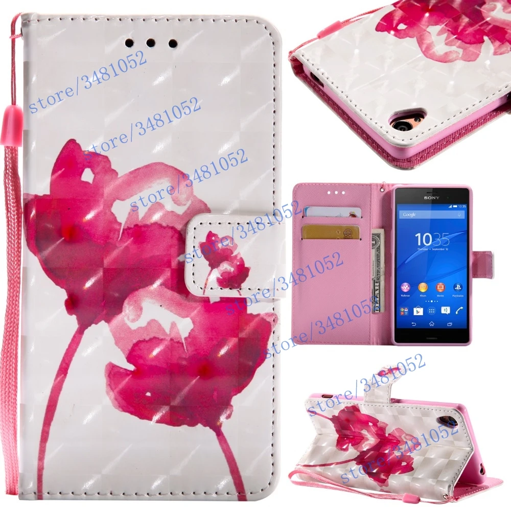 Чехол книжка кошелек с кармашком для карточек sony Xperia Z3 двойной D6633 D6603 чехол Z5Dual