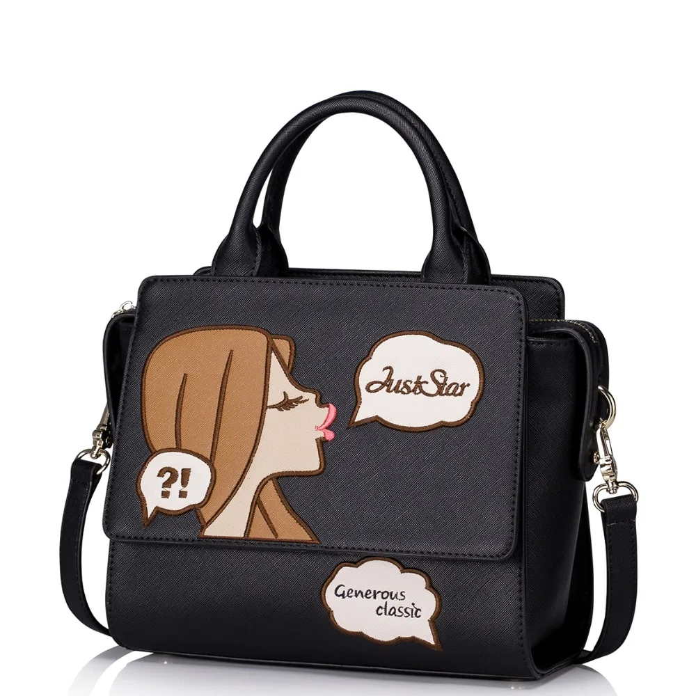 Для женщин прекрасная картина девушка кожа кабриолет Zip Small Tote Сумочка Креста