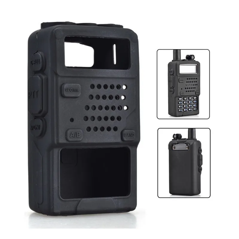 Silicone Rubber Case for BAOFENG UV-5R UV-5RA UV-5RE Walkie Talkie 10 km Soft Protective Shoe Cover Transceiver 2 Way Radio | Мобильные
