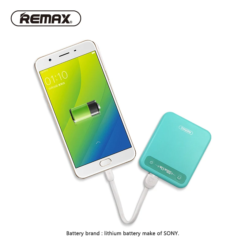 REMAX PINO power Bank 2500 мАч 9.5Wh Портативное зарядное мини-устройство полимерная батарея