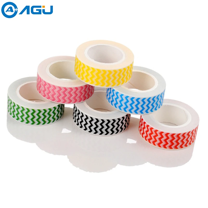 AAGU 1pc15 мм * 10 м Радужная лента васи для рук без остатка бумажная маскировки с