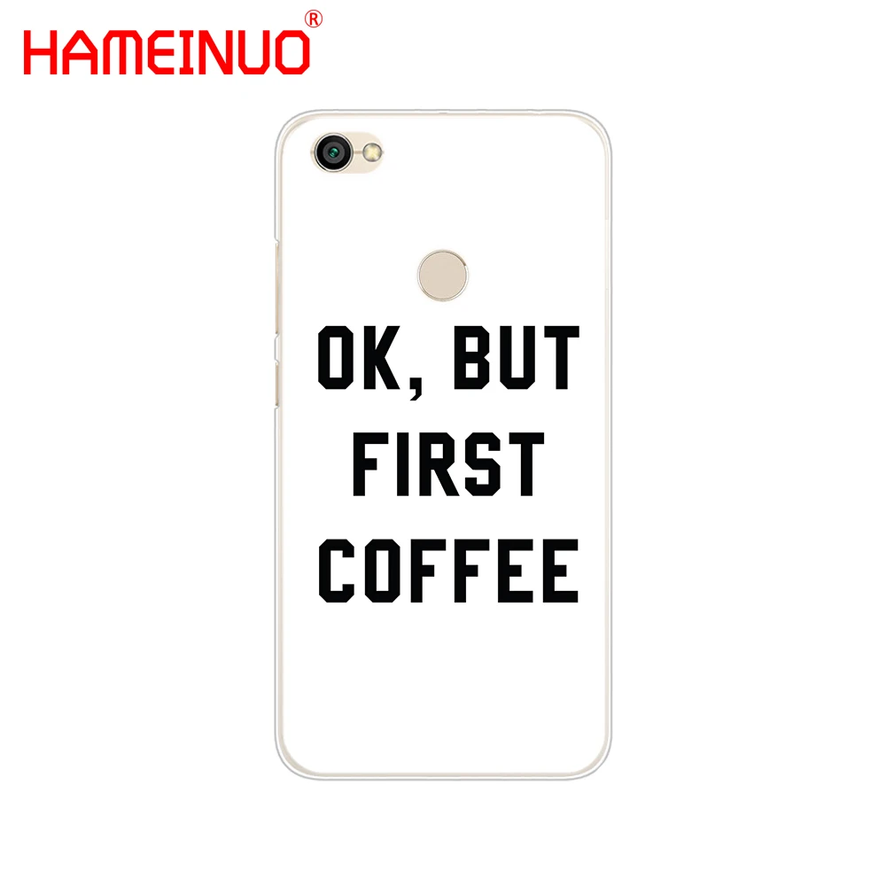 HAMEINUO Ok But First Coffee Чехол для телефона Xiaomi redmi 5 4 1 1s 2 3 3s pro PLUS note 4X 4A 5A|Бамперы| |